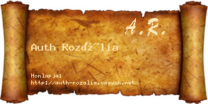 Auth Rozália névjegykártya