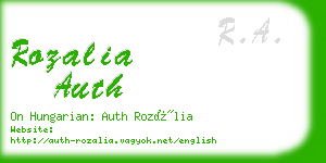 rozalia auth business card